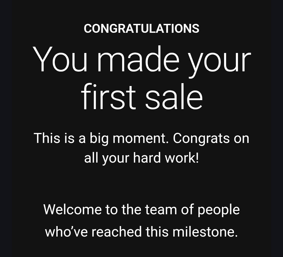 First Sale... Moving up from here on out.