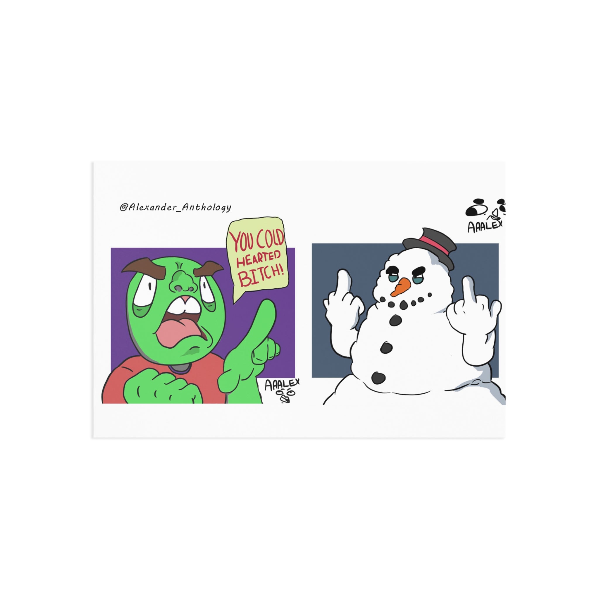 Mean Cartoon Card