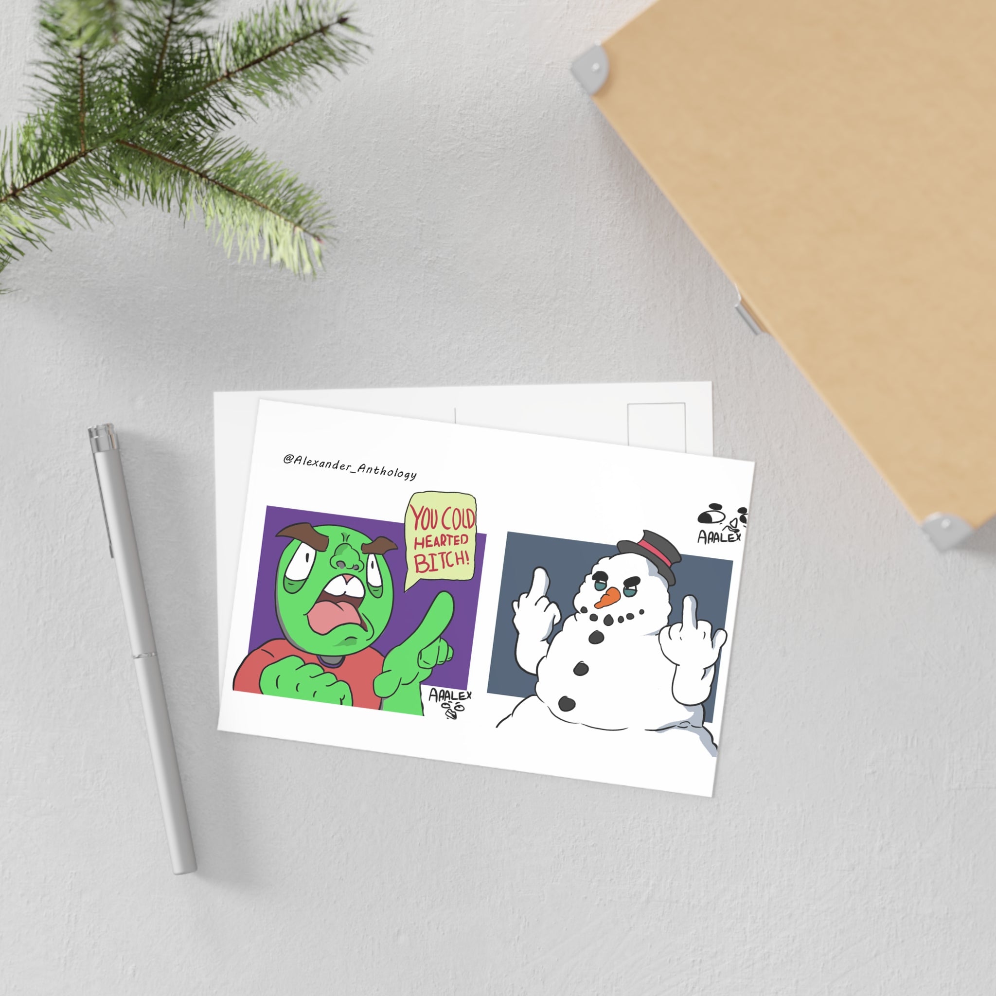 Mean Cartoon Card