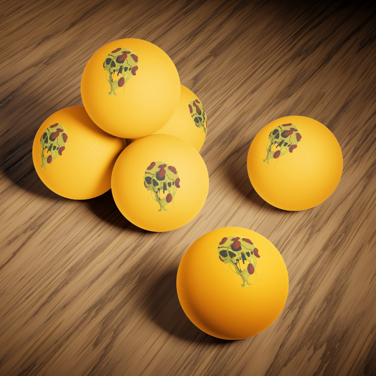 Pizza !! Ping Pong Balls, 6 pcs